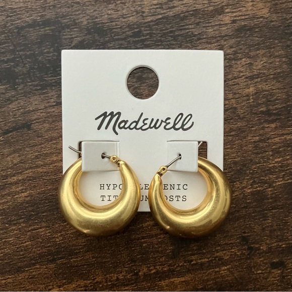 Madewell Jewelry - Madewell Medium Crescent Hoops